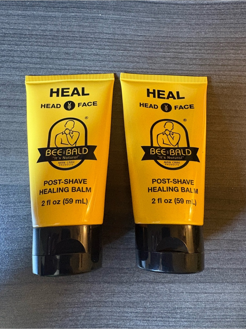 Bee Bald Heal Post Shave Healing Balm 2 Fl Oz (59 mL) Lot Of 2 New - Sealed